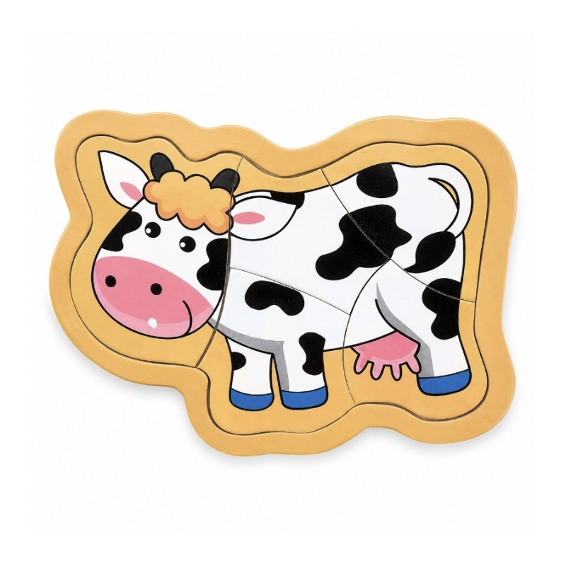 Tehenes fa puzzle gyerekeknek 5 darabos