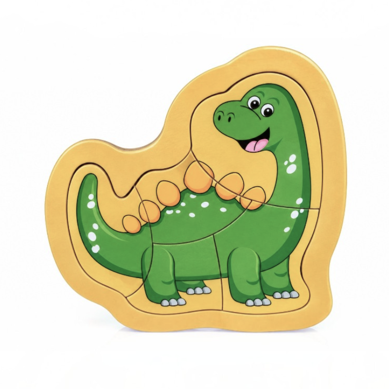 Dinoszauruszos fa puzzle gyerekeknek 5 darabos