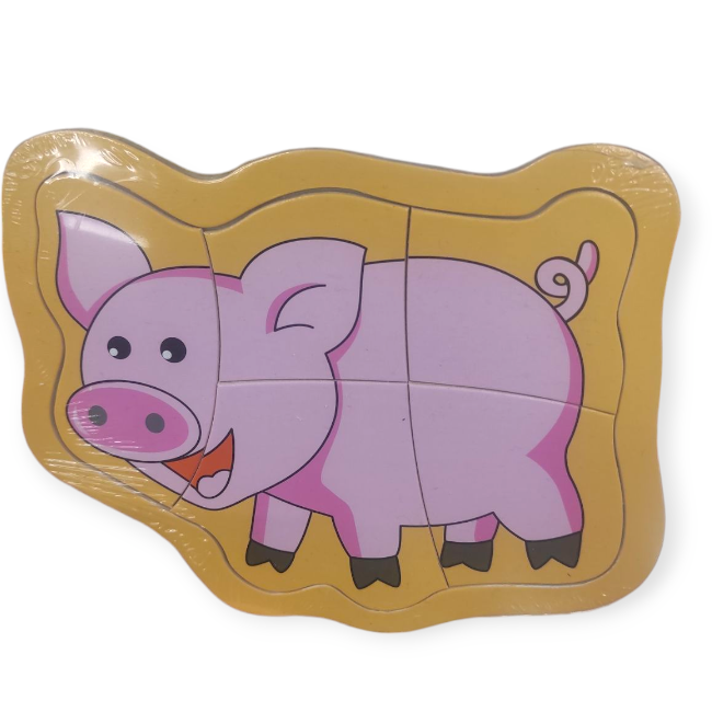 Fa kirakó malackával – 5 darabos puzzle gyerekeknek