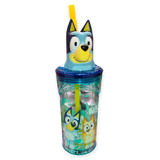 3D Bluey pohár szívószállal (360 ml)