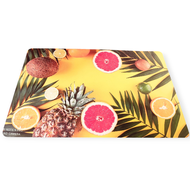 Tányéralátét trópusi gyümölcs mintával – 43,5×28,5 cm
