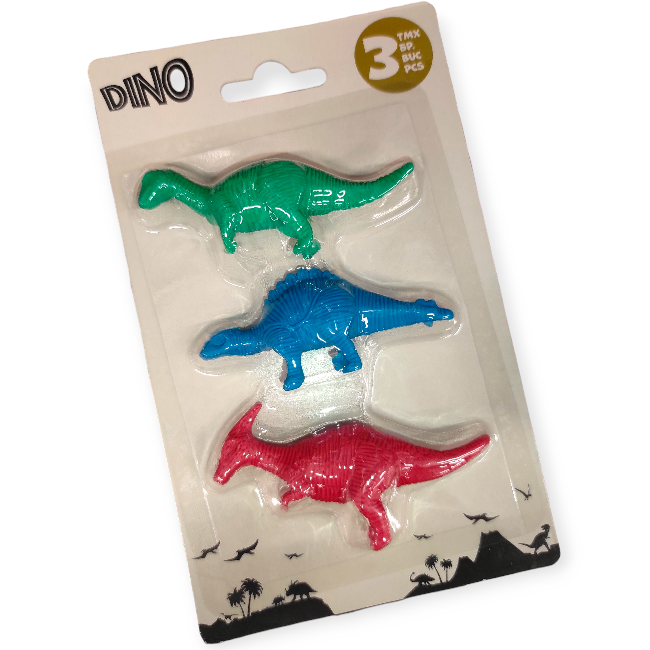 Dínós radírszett gyerekeknek – 3D dinoszauruszok